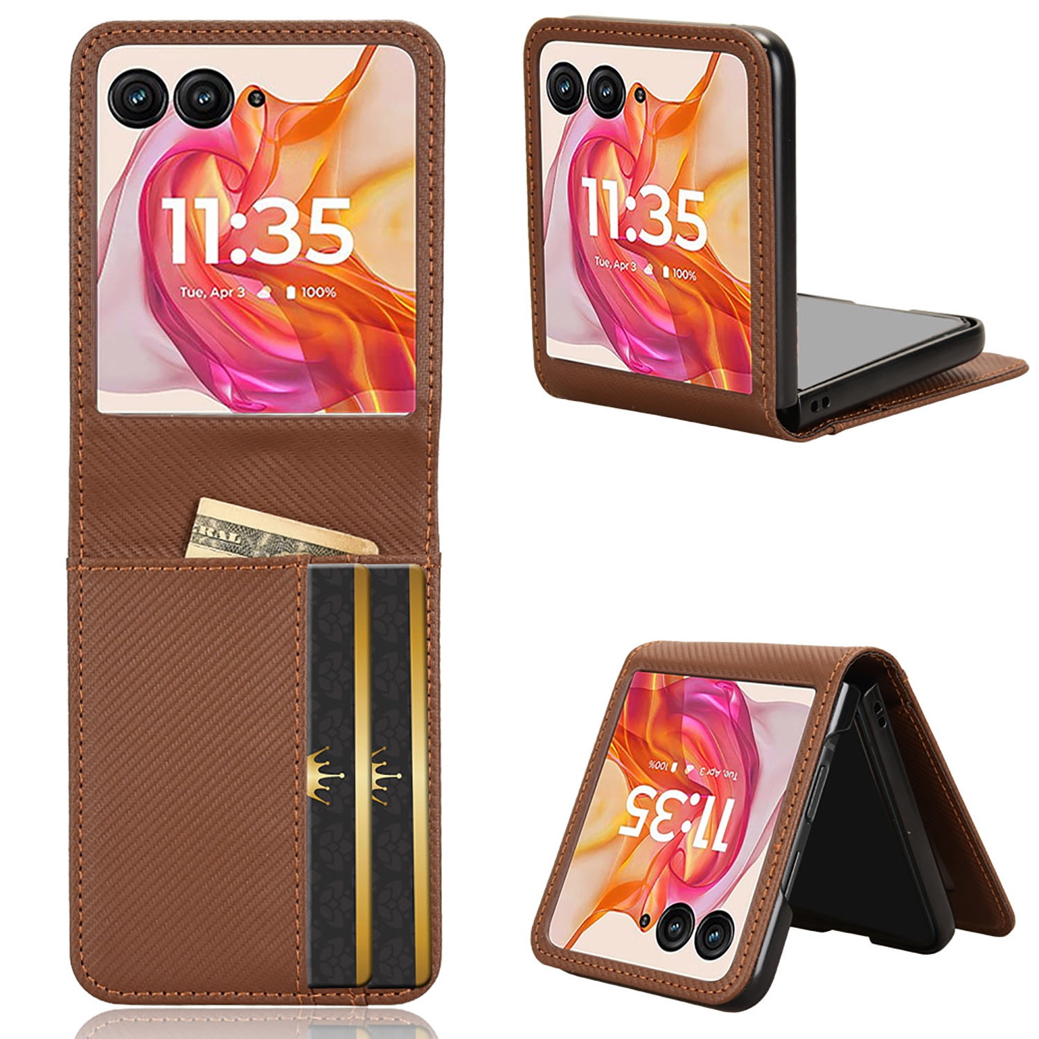 Allytechgroup Wallet Case for Motorola Moto Razr+ 2024, Premium PU ...