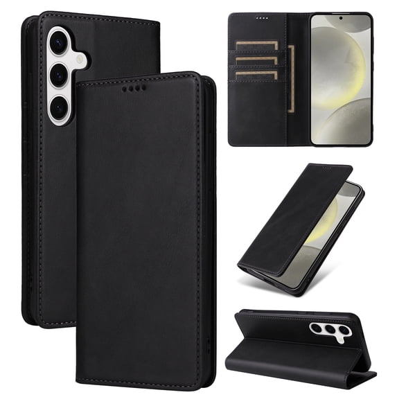 Allytechgroup Wallet Case for Samsung Galaxy A13 4G, Built-in Credit Card Slot RFID Blocking PU Leather Flip Stand Magnetic Closure Case Shockproof for Samsung Galaxy A13 4G, Black