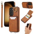 thumbnail image 1 of Allytechgroup Wallet Case for Samsung Galaxy A14 5G with Credit Card Slot, RFID Blocking PU Leather Flip Case with Lanyard & Kickstand Shockproof and Anti-Scratch Bumper for Women Girls, Brown, 1 of 7