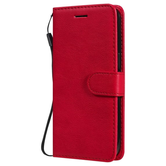 Allytechgroup Wallet Case for Samsung Galaxy A14 5G, Luxury PU Leather Flip Folio Anti-Scrach Bumper Shockproof Cards Holder Protective Phone Case for Girls Women Men, Red