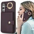 thumbnail image 1 of Allytechgroup Wallet Case for Samsung Galaxy A15 5G with Card Slots, RFID Blocking Ring Holder Kickstand Bumper Anti-Scratch Slim Phone Case Cover for Galaxy A15 5G, Purple, 1 of 8