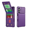 thumbnail image 1 of Allytechgroup Wallet Case for Samsung Galaxy A16 5G, PU Leather Hard PC Back Cover Shockproof Kickstand Bumper Anti-Slip Magnetic Closure Case Cover for Women Men, Purple, 1 of 8