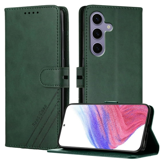 Allytechgroup Wallet Case for Samsung Galaxy A16 5G, Slim Lightweight PU Leather Flip Case with Card Holder Non-Slip Shockproof Protective Full Body Cover Bumper for Samsung Galaxy A16 5G, Darkgreen