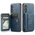 thumbnail image 1 of Allytechgroup Wallet Case for Samsung Galaxy A25 5G, RFID Blocking Premium PU Leather Cards Holder Retro Shockproof Scratch Resistance Phone Case for Women Men, Blue, 1 of 9