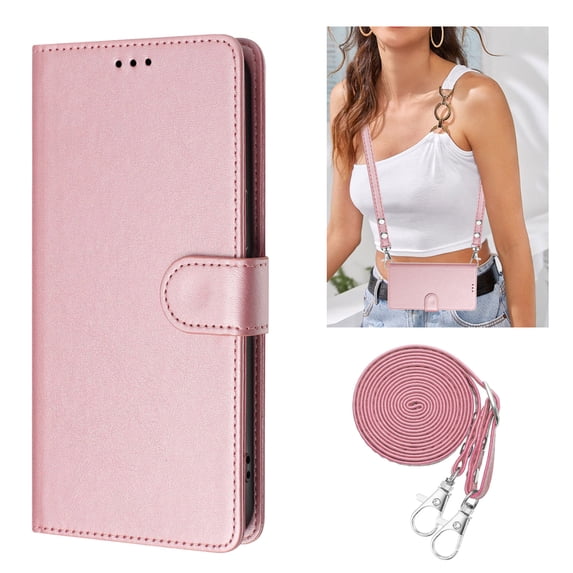 Allytechgroup Wallet Case for Samsung Galaxy A26 5G, PU Leather Flip Stand Case with Credit Card Slot Comfortable Grip Shockproof Full Body Protective Cover for Samsung Galaxy A26 5G, Pink