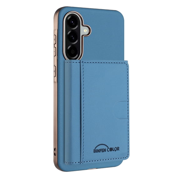 Allytechgroup Wallet Case for Samsung Galaxy A26 5G, RFID Blocking PU Leather Stand Phone Shell with Credit Card Slot Shockproof Back Cover for Samsung Galaxy A26 5G Women Men, Lightblue