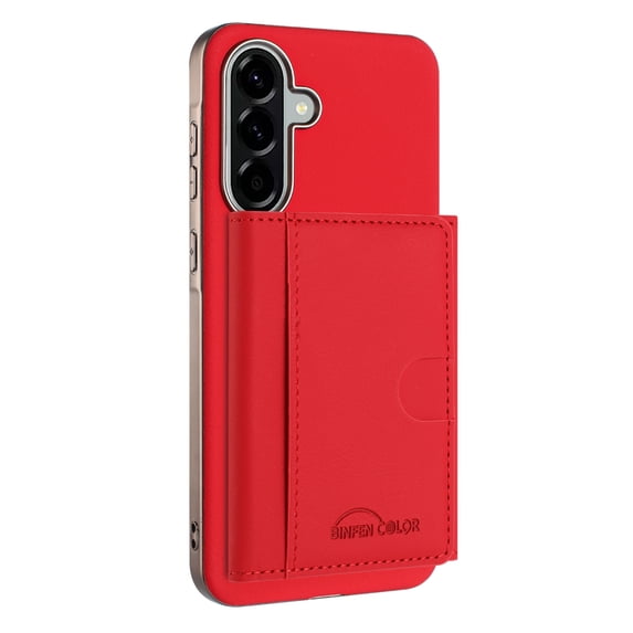 Allytechgroup Wallet Case for Samsung Galaxy A26 5G, RFID Blocking PU Leather Stand Phone Shell with Credit Card Slot Shockproof Back Cover for Samsung Galaxy A26 5G Women Men, Red