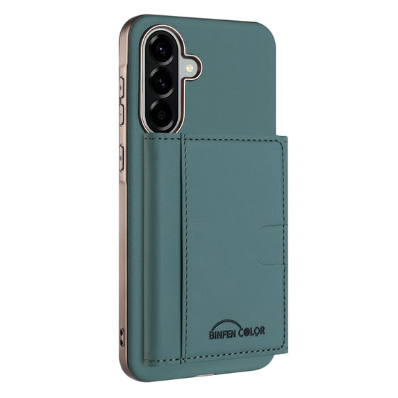 Allytechgroup Wallet Case for Samsung Galaxy A26 5G, RFID Blocking PU Leather Stand Phone Shell with Credit Card Slot Shockproof Back Cover for Samsung Galaxy A26 5G Women Men, Green