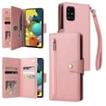 thumbnail image 1 of Allytechgroup Wallet Case for Samsung Galaxy A36 5G, Cash Credit Card Slots Holder Folio Flip Cover Magnetic Hard Case with Lanyard Zipper Wallet Case for Samsung Galaxy A36 5G, Rosegold, 1 of 9