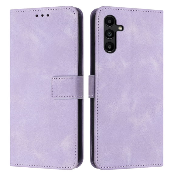 Allytechgroup Wallet Case for Samsung Galaxy A36 5G, RFID Blocking Premium PU Leather Flip Folio Stand Card Slots Hand Wrist Shockproof Protective Phone Case for Samsung Galaxy A36 5G, Purple
