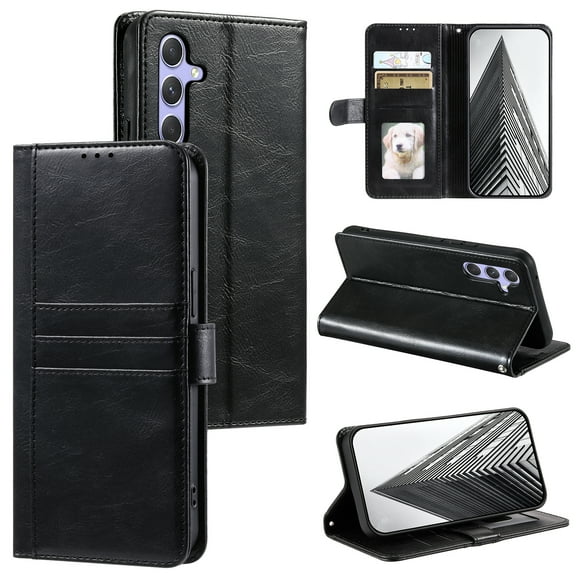 Allytechgroup Wallet Case for Samsung Galaxy Note 10, RFID Blocking PU Leather Flip Bumper with Credit Card Slot & Kickstand Shockproof Back Cover for Samsung Galaxy Note 10, Black