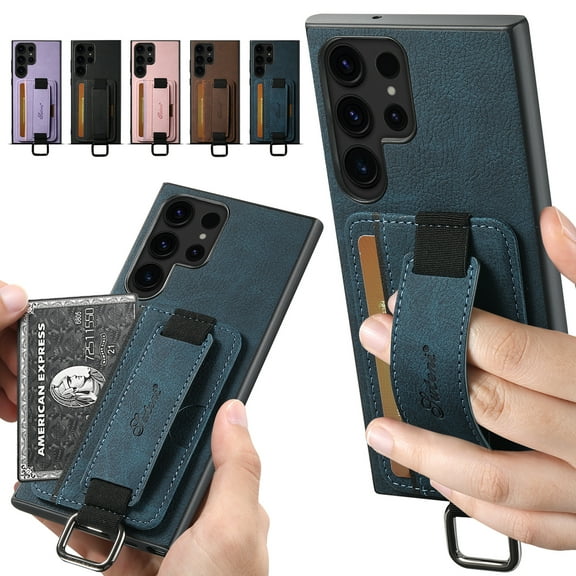 Allytechgroup Wallet Case for Samsung Galaxy Note 20 with Credit Card Slot, RFID Blocking PU Leather Stand Case Shockproof Protective Back Cover for Samsung Galaxy Note 20 Women Men, Blue