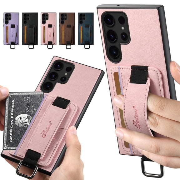 Allytechgroup Wallet Case for Samsung Galaxy Note 20 with Credit Card Slot, RFID Blocking PU Leather Stand Case Shockproof Protective Back Cover for Samsung Galaxy Note 20 Women Men, Pink