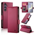 thumbnail image 1 of Allytechgroup Wallet Case for Samsung Galaxy S21 Plus, Premium PU Leather Cards Slots Shockproof Flip Cover Stand Feature Magnetic Closure Retro Business Style Case Cover for Galaxy S21 Plus, Winered, 1 of 6