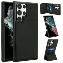 Allytechgroup Wallet Case for Samsung Galaxy S22 Ultra with Credit Card Slot, PU Leatehr Phone Case with Stand RFID Blocking Shockproof Back Cover for Samsung Galaxy S22 Ultra for Women Men, Black