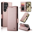 thumbnail image 1 of Allytechgroup Wallet Case for Samsung Galaxy S23 Ultra,Premium PU Leather Cards Slots Shockproof Flip Cover Stand Feature Magnetic Closure Retro Business Style Case Cover for Galaxy S23 Ultra,Rosegold, 1 of 6