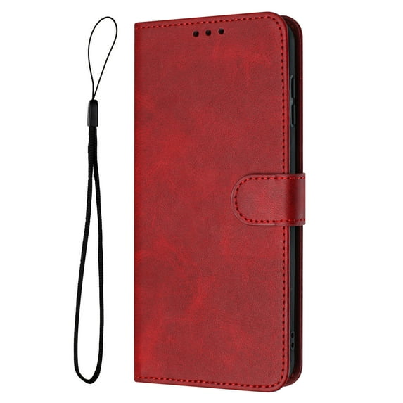 Allytechgroup Wallet Case for Samsung Galaxy S24 FE, Premium PU Leather Flip Folio Stand Mangetic Closure Cards Slots Stand Phone Case for Women Men, Red