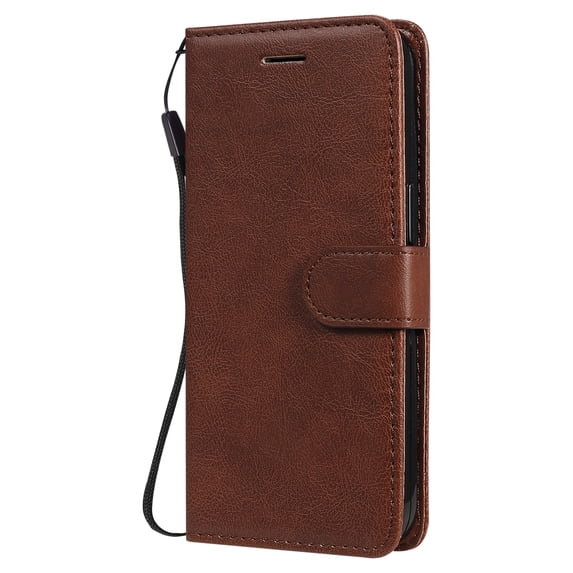 Allytechgroup Wallet Case for Samsung Galaxy S24 Plus, Luxury PU Leather Flip Folio Anti-Scrach Bumper Shockproof Cards Holder Protective Phone Case for Girls Women Men, Brown