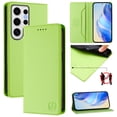 thumbnail image 1 of Allytechgroup Wallet Case for Samsung Galaxy S24 Ultra, Compatible with MagSafe RFID Blocking PU Leather Shell with Credit Card Slot Shockproof Protective Back Cover for Galaxy S24 Ultra, Green, 1 of 8