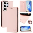 thumbnail image 1 of Allytechgroup Wallet Case for Samsung Galaxy S24 Ultra, Compatible with MagSafe RFID Blocking PU Leather Shell with Credit Card Slot Shockproof Protective Back Cover for Galaxy S24 Ultra, Pink, 1 of 8