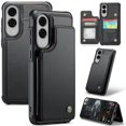 thumbnail image 1 of Allytechgroup Wallet Case for Samsung Galaxy S25 Edge with Credit Card Holder, [RFID Blocking] [Camera Screen Protection] PU Leather Magnetic Clasp Kickstand Shockproof Protective Case, Black, 1 of 9