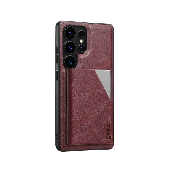 Allytechgroup Wallet Case for Samsung Galaxy S25 Edge, PU Leather Phone Case with Detachable Cards Holder Compatible with Magsafe Shockproof Protective Magnetic Back Cover for Women Men, Winered