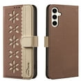 thumbnail image 1 of Allytechgroup Wallet Case for Samsung Galaxy S25+, PU Leather Case with Credit Card Slot Magnetic Closure Floral Cutout Shockproof Protective Back Cover for Samsung Galaxy S25+, Brown, 1 of 9