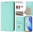 thumbnail image 1 of Allytechgroup Wallet Case for Samsung Galaxy S25+ Plus, Premium PU Leather Flip Cover Magnetic Closure Protective Stand RFID Blocking Slim Phone Case Cover for Samsung Galaxy S25+, Mint, 1 of 9