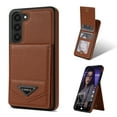 thumbnail image 1 of Allytechgroup Wallet Case for Samsung Galaxy S25 Ultra, Luxury PU Leather Kickstand Card Slots Magnetic Buckle RFID Blocking Shockproof Anti-Scratch Protective Case for Women Men, Brown, 1 of 10