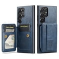 thumbnail image 1 of Allytechgroup Wallet Case for Samsung Galaxy S25 Ultra, RFID Blocking Premium PU Leather Cards Holder Retro Shockproof Scratch Resistance Phone Case for Women Men, Blue, 1 of 9