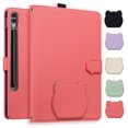 thumbnail image 1 of Allytechgroup Wallet Case for Samsung Galaxy Tab S10 Ultra / S9 Ultra, Slim Lightweight Shell PU Leather Shockproof Protective Full Body Cover with Credit Card Slot for Women Girls, Red, 1 of 8