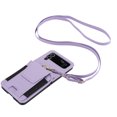 thumbnail image 1 of Allytechgroup Wallet Case for Samsung Galaxy Z Flip 4, with Crossbody Shoulder Strap Bumper Shockproof Cards Holder RFID Blocking Slim Phone Case for Galaxy Z Flip4, Lightpurple, 1 of 7