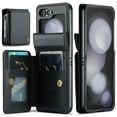 thumbnail image 1 of Allytechgroup Wallet Case for Samsung Galaxy Z Flip 7 with Credit Card Holder, [RFID Blocking] [Camera Screen Protection] PU Leather Magnetic Clasp Kickstand Shockproof Protective Case, Black, 1 of 7