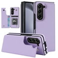 thumbnail image 1 of Allytechgroup Wallet Case for Samsung Galaxy Z Fold 5, Slim PU Leather Cards Holder RFID Blocking Shockproof Anti-Scratch Stand Flip Cover Case for Galaxy Z Fold 5, Purple, 1 of 8