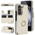 thumbnail image 1 of Allytechgroup Wallet Case for Samsung Galaxy Z Fold6 5G, RFID Blocking Cards Holder Ring Holder Kickstand Bumper Shockproof Anti-Scratch Phone Case Cover for Galaxy Z Fold 6, White, 1 of 6