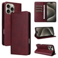 thumbnail image 1 of Allytechgroup Wallet Case for iPhone 12 Pro Max, Built-in Credit Card Slot RFID Blocking PU Leather Flip Stand Magnetic Closure Case Military Grade Drop Protection for iPhone 12 Pro Max, Winered, 1 of 7