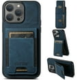 thumbnail image 1 of Allytechgroup Wallet Case for iPhone 13, Luxury Durable PU Leather Kickstand Magnetic Closure Cover With Flip Credit Card Holder, Shockproof Protective Shell for Women Men, Blue, 1 of 6