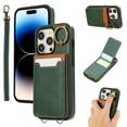 thumbnail image 1 of Allytechgroup Wallet Case for iPhone 13 Pro Max with Credit Card Slot, RFID Blocking PU Leather Flip Case with Lanyard & Kickstand Shockproof and Anti-Scratch Bumper for Women Girls, Green, 1 of 7