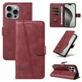 thumbnail image 1 of Allytechgroup Wallet Case for iPhone 14, Built-in Credit Card Slot & Lanyard RFID Blocking PU Leather Flip Case Shockproof Full Body Protective Cover for iPhone 14, Winered, 1 of 9