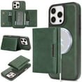 thumbnail image 1 of Allytechgroup Wallet Case for iPhone 14 with Card Slot, Compatible with Mag-safe PU Leather Stand Shell Shockproof Protective Magentic Back Cover for iPhone 14 Women Men, Green, 1 of 10