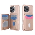 thumbnail image 1 of Allytechgroup Wallet Case for iPhone 14 Pro with Credit Card Slot, Slim Fit PU Leather RFID Blocking Stand Phone Case Shockproof Protective Back Cover for iPhone 14 Pro Women Men, Rosegold, 1 of 7