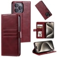 thumbnail image 1 of Allytechgroup Wallet Case for iPhone 14 Pro Max, RFID Blocking PU Leather Flip Bumper with Credit Card Slot & Kickstand Shockproof Back Cover for iPhone 14 Pro Max, Winered, 1 of 7