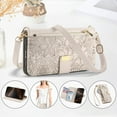 thumbnail image 1 of Allytechgroup Wallet Case for iPhone 14 Pro Max, Stylish Floral Zipper Pocket Multiple Cards Slots Hand Strap Crossbody Lanyard Flip Cover Stand Phone Case for Apple iPhone 14 Pro Max,Beige, 1 of 14