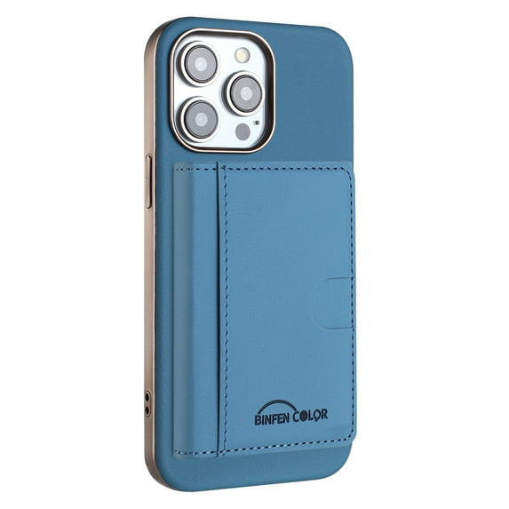 Allytechgroup Wallet Case for iPhone 15 Pro Max, RFID Blocking PU Leather Stand Phone Shell with Credit Card Slot Shockproof Protective Back Cover for iPhone 15 Pro Max Women Men, Lightblue