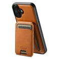 thumbnail image 1 of Allytechgroup Wallet Case for iPhone 16, Compatible with MagSafe Detachable Pocket Wallet Magnetic Card Bag PU Leather Case with Kickstand Credit Card Slots Wireless Charging, Khaki, 1 of 8