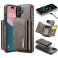 thumbnail image 1 of Allytechgroup Wallet Case for iPhone 16, PU Leather Wallet Case with Detachable Cards Holder Kickstand Support Wireless Charging Shockproof Protective Bumper for Women Men, Coffee, 1 of 11
