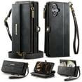 thumbnail image 1 of Allytechgroup Wallet Case for iPhone 16 Plus with Credit Card Slot, RFID Blocking PU Leather Flip Case with Shoulder Strap Wrist Strap Compatible with MagSafe Shockproof Full Body Cover, Black, 1 of 13