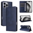 thumbnail image 1 of Allytechgroup Wallet Case for iPhone 16 Pro, Built-in Credit Card Slot RFID Blocking PU Leather Flip Stand Magnetic Closure Case Military Grade Drop Protection for iPhone 16 Pro, Darkblue, 1 of 7