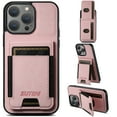 thumbnail image 1 of Allytechgroup Wallet Case for iPhone 16 Pro Max, Luxury Durable PU Leather Kickstand Magnetic Closure Cover With Flip Credit Card Holder, Shockproof Protective Shell for Women Men, Pink, 1 of 6