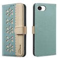 thumbnail image 1 of Allytechgroup Wallet Case for iPhone 16e, PU Leather Case with Credit Card Slot Magnetic Closure Floral Cutout Shockproof Protective Back Cover for iPhone 16e, Green, 1 of 9